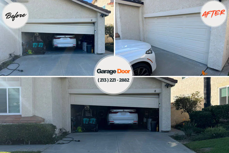 Before and after: garage door repair Cedar Heights, MD